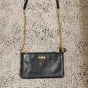 Women’s black Coach leather crossbody